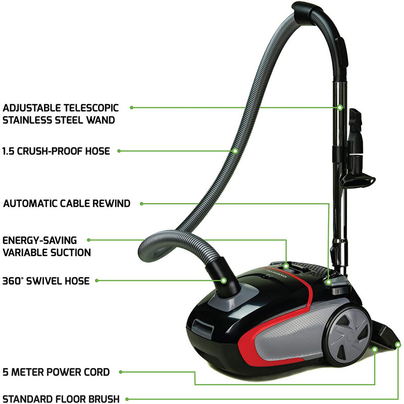 Ovente Canister Vacuum & Reviews Wayfair